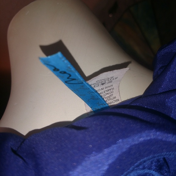 Sexy cobalt blue dress top - Picture 3 of 6